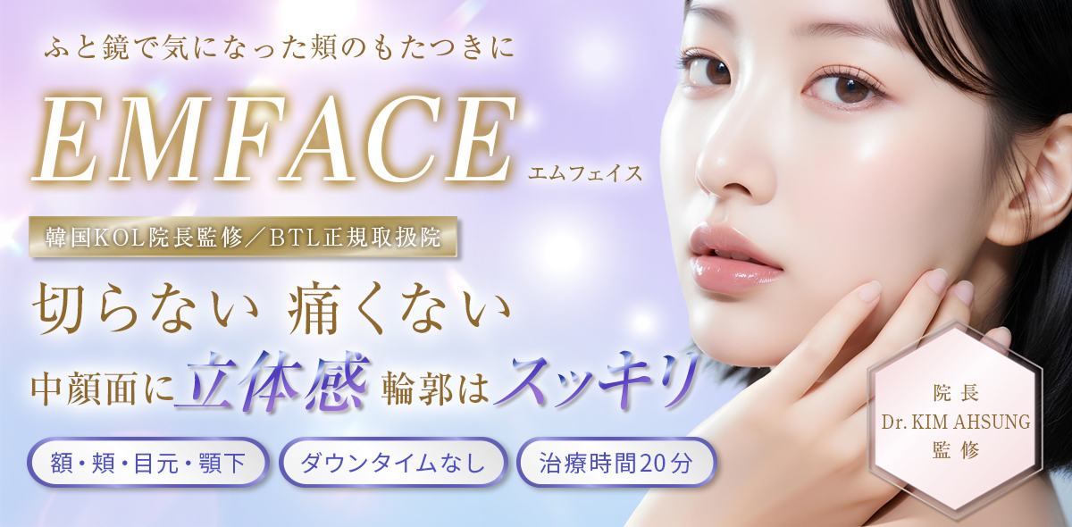 EMFACE（エムフェイス）切らない 痛くない 中顔面に立体感 輪郭はスッキリ
